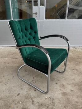 Gispen 412 uit 1948-1955 in donkergroen ribcord 